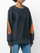 Facetasm oversized stripe detail sweatshirt