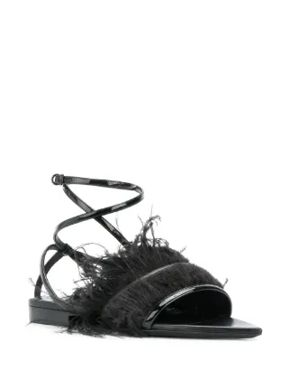 saint laurent feather sandals