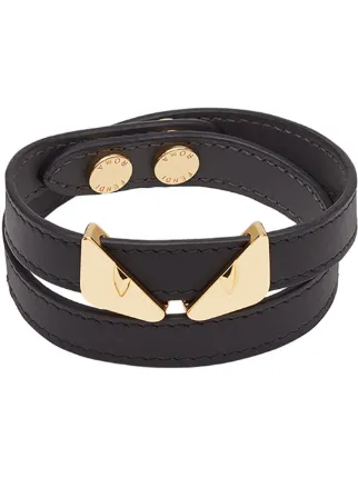 Fendi Bag Bugs Double Wrap Bracelet Farfetch Fendi Bag Bugs Double Wrap Bracelet