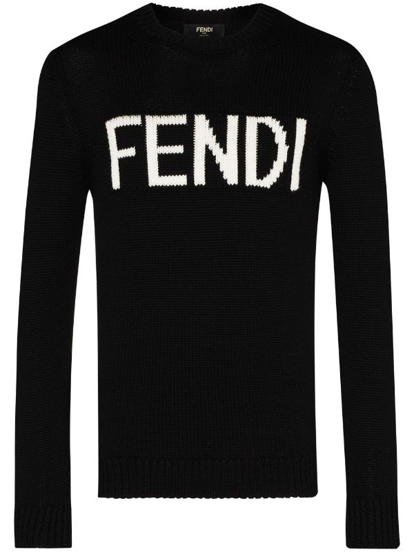 black and white fendi jumper