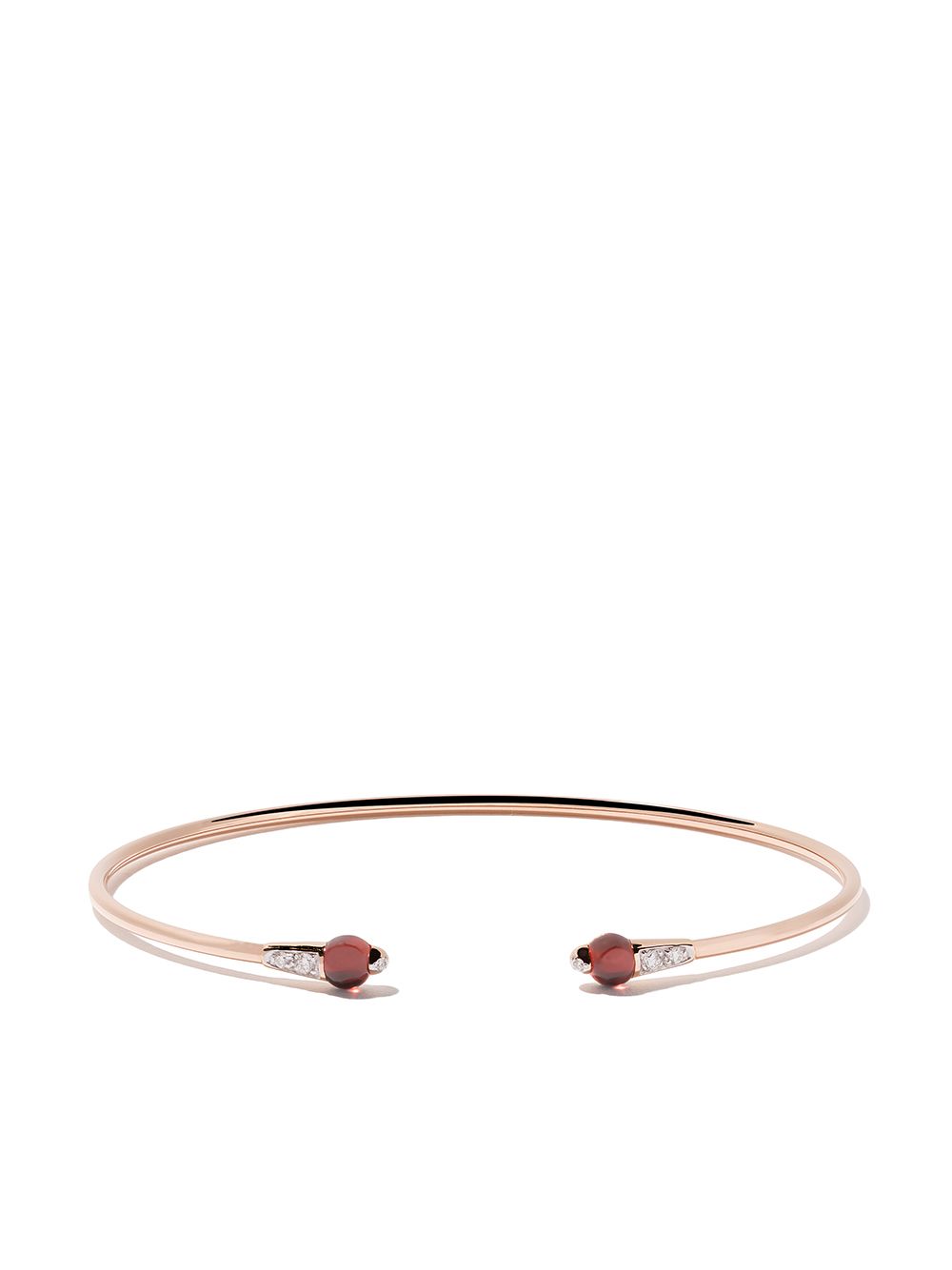 фото Pomellato 18kt rose gold m'ama non m'ama garnet & diamond cuff