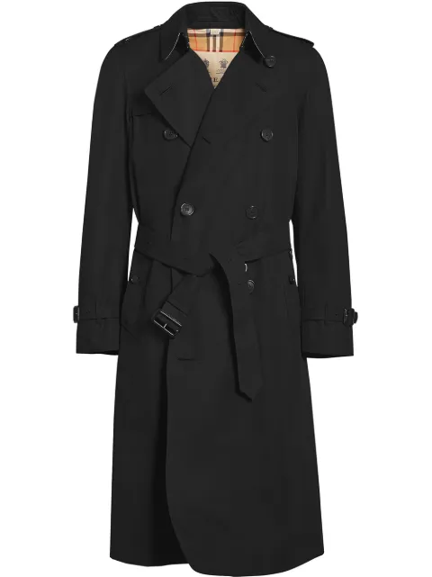 Shop black Burberry The Long Chelsea Heritage Trench Coat with Express ...