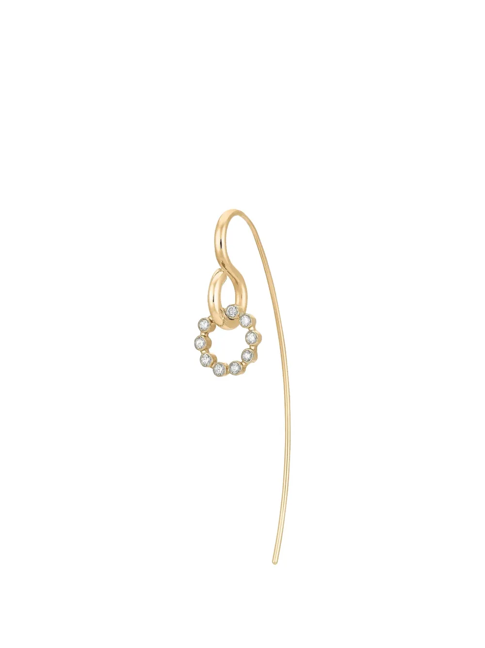 Charlotte Chesnais 18kt yellow gold Swing Unit diamond single earring · OS
