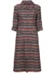 Image 1 of Chanel Pre-Owned three-quarter sleeves striped coat