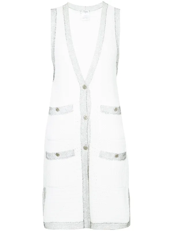 longline sleeveless cardigan