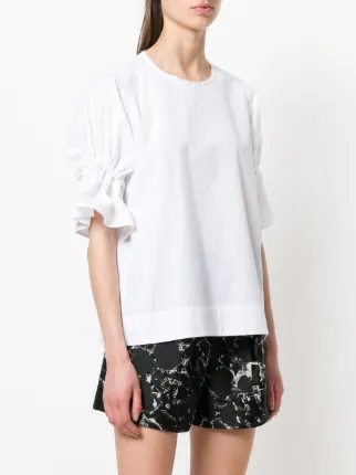 lareida bel mouwen kanten blouse - farfetch