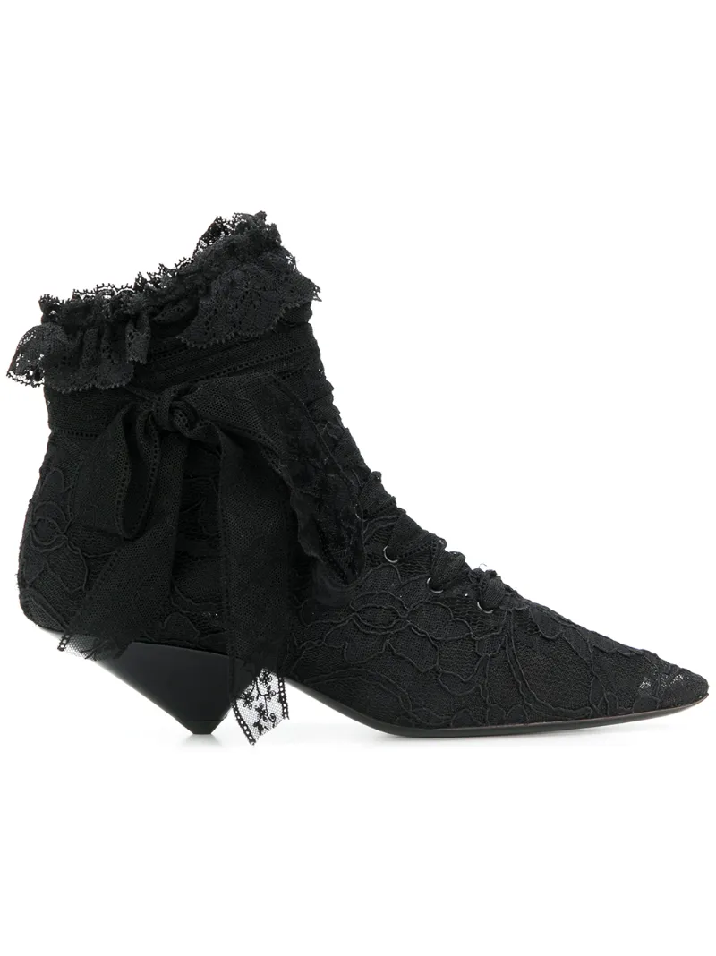 Saint Laurent ботильоны на шнуровке Blaze 45