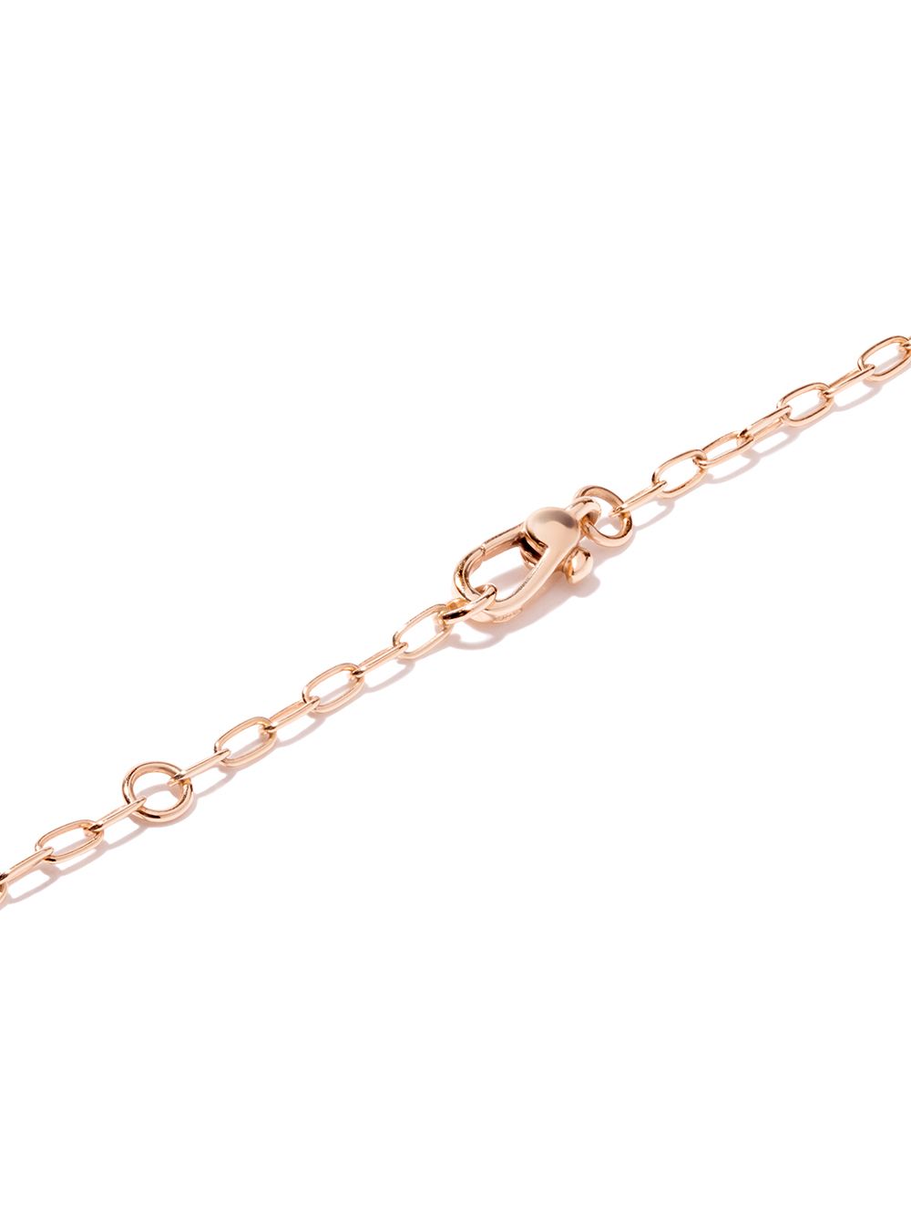 фото Pomellato 18kt rose gold iconica double ring diamond pendant necklace