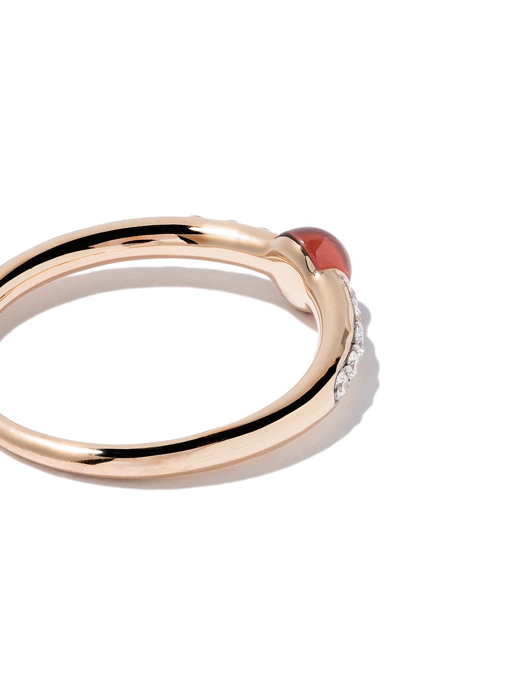 фото Pomellato 18kt rose gold m'ama non m'ama garnet & diamond ring