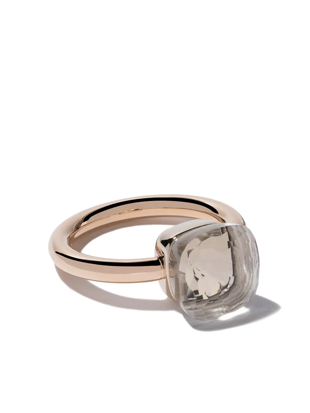 Pomellato 18kt Rose & White Gold Nudo White Topaz Ring