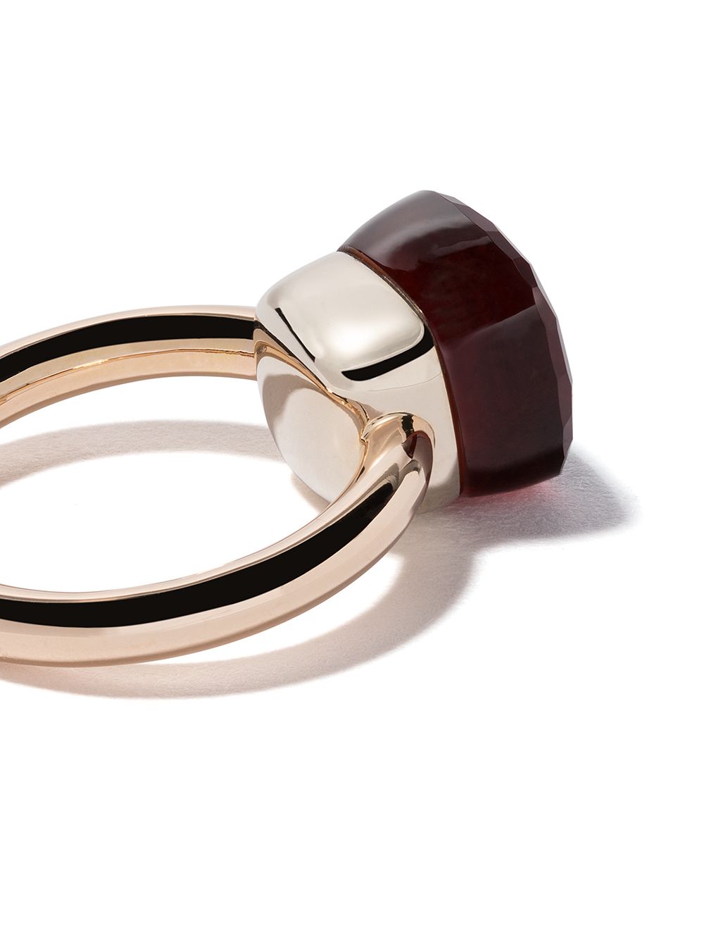 фото Pomellato 18kt rose & white gold nudo garnet ring