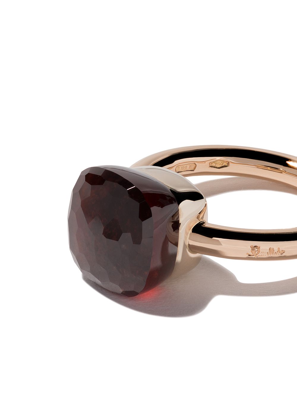 фото Pomellato 18kt rose & white gold nudo garnet ring