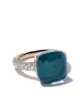 Immagine 1 di Pomellato Anello Nudo in oro rosa e bianco 18kt con diamanti e topazi