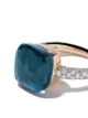 Pomellato Anello Nudo in oro rosa e bianco 18kt con diamanti e topazi
