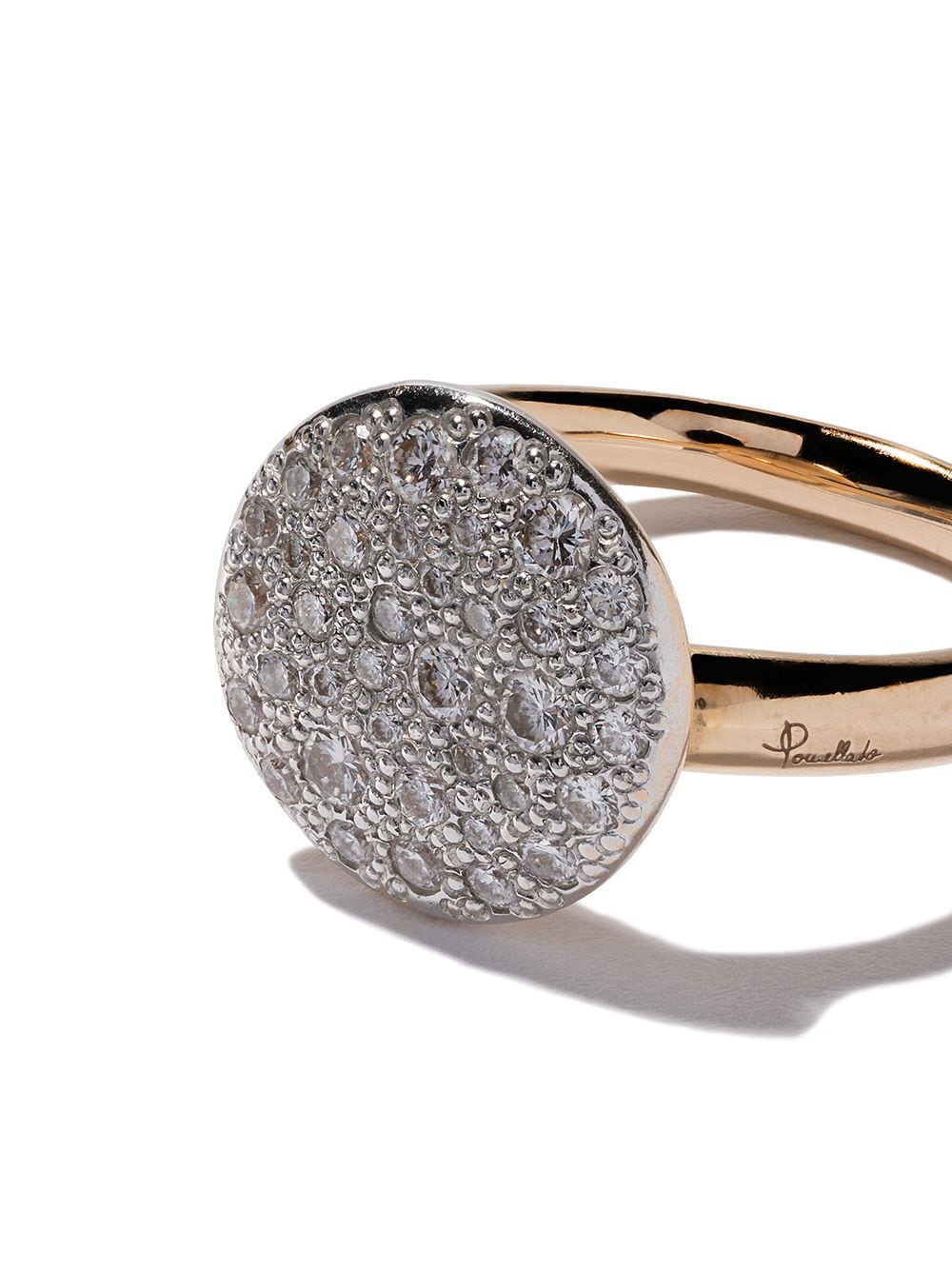 Shop Pomellato 18kt Rose Gold Sabbia Diamond Ring In White