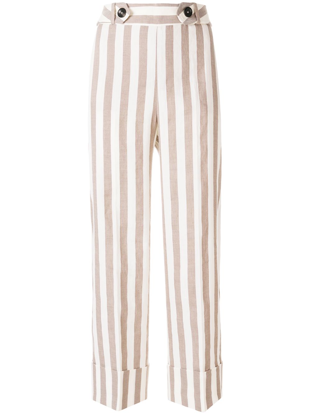 INCOTEX cropped striped wide-leg trousers,171644D704312928486