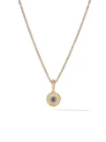 David Yurman 18kt yellow gold Evil Eye sapphire and diamond amulet (18.8mm)