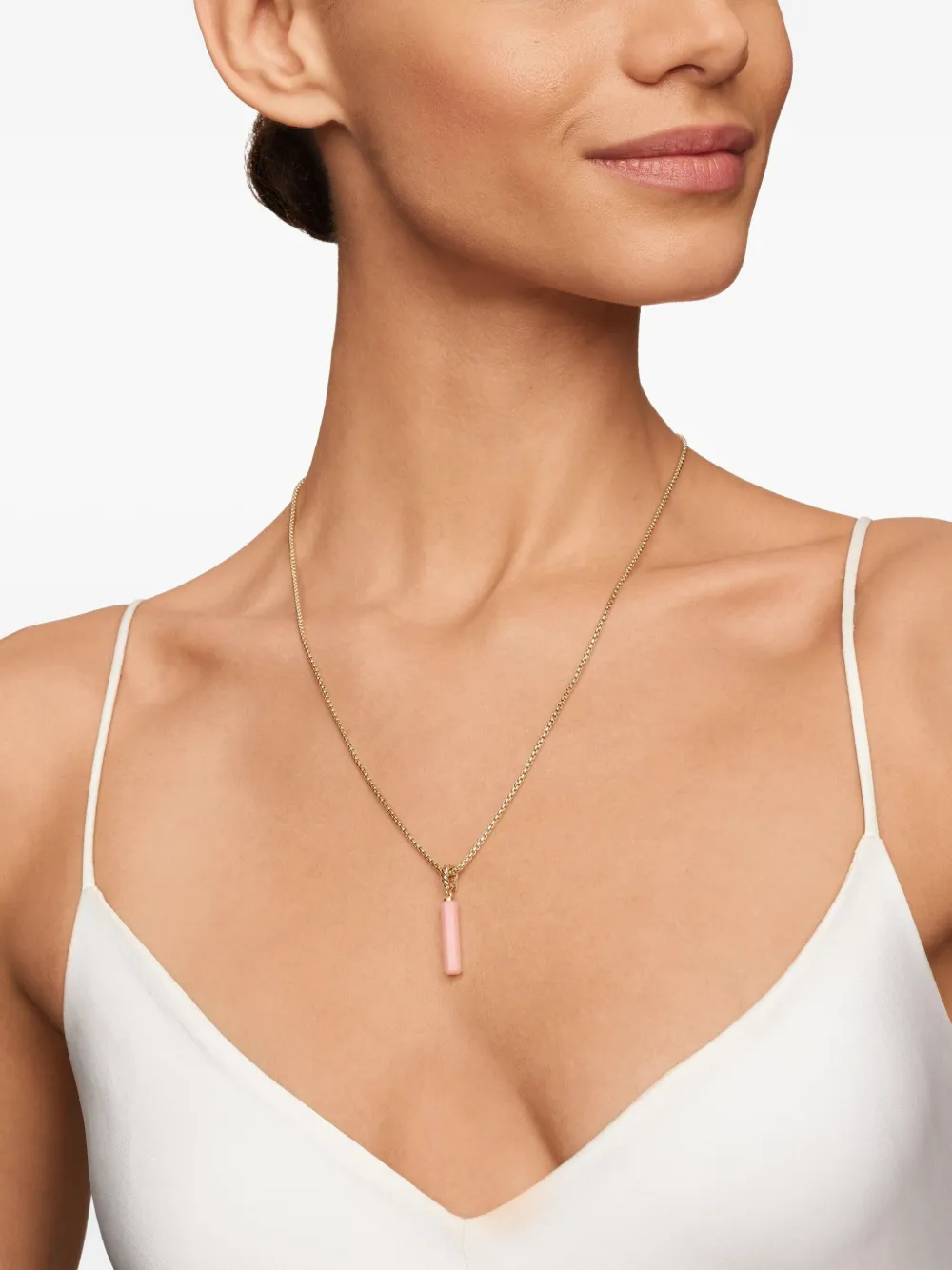 David Yurman 18kt yellow gold Barrel opal amulet (20mm) | Image 2