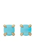 David Yurman 18kt yellow gold Chatelaine turquoise and diamond stud earrings (8mm)