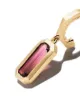 David Yurman 18kt yellow gold Novella hoop drop pink tourmaline earrings