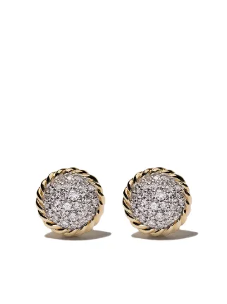 David Yurman 18kt Yellow Gold Pee Pavé Diamond Stud Earrings David Yurman 18kt Yellow Gold Pee Pavé Diamond Stud Earrings