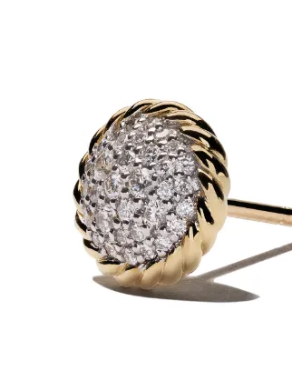 David Yurman 18kt Yellow Gold Petite Pavé Diamond Stud Earrings David Yurman 18kt Yellow Gold Petite Pavé Diamond Stud Earrings