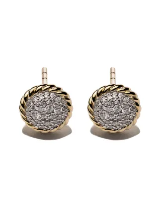David Yurman 18kt Yellow Gold Petite Pavé Diamond Stud Earrings David Yurman 18kt Yellow Gold Petite Pavé Diamond Stud Earrings