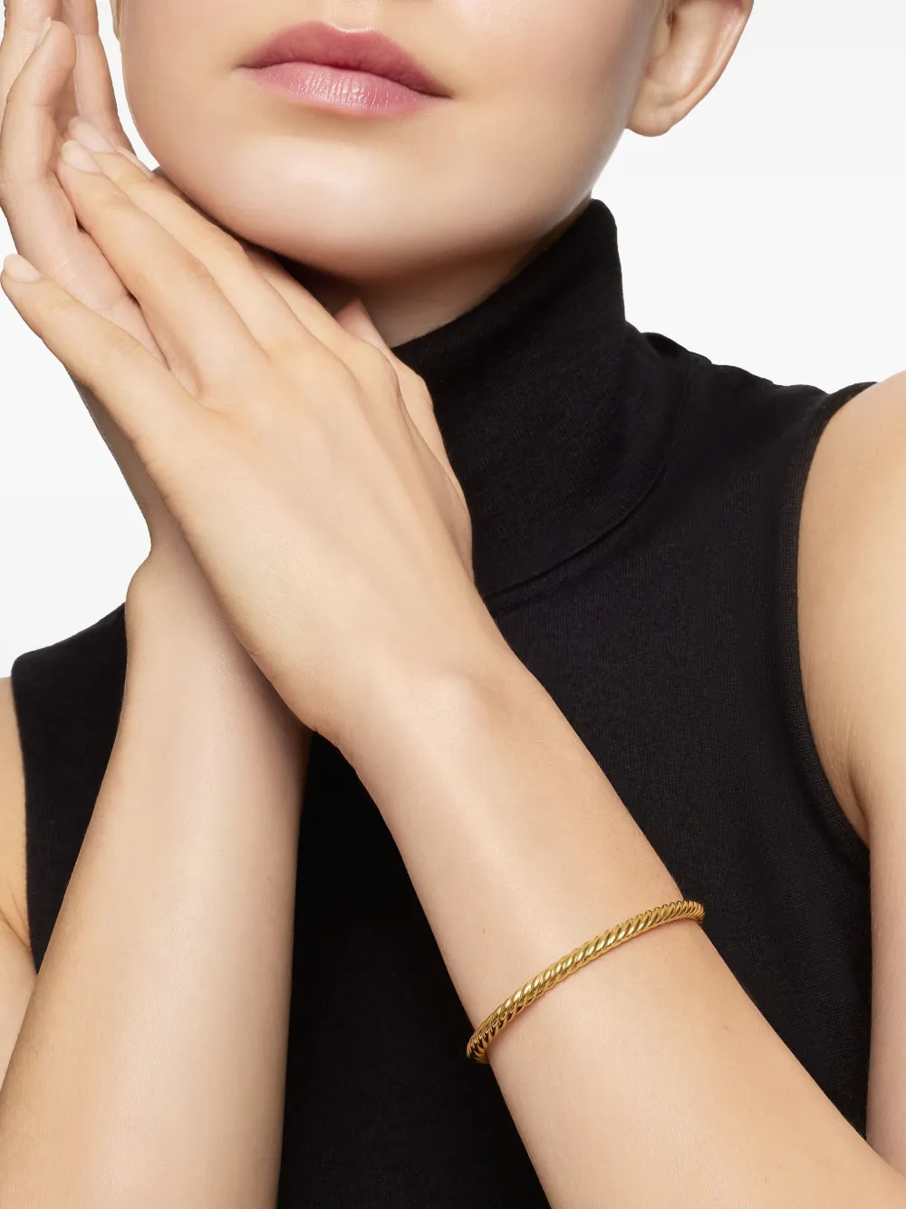 David Yurman 18kt Yellow Gold Modern Cablespira Bracelet (4mm), view 3