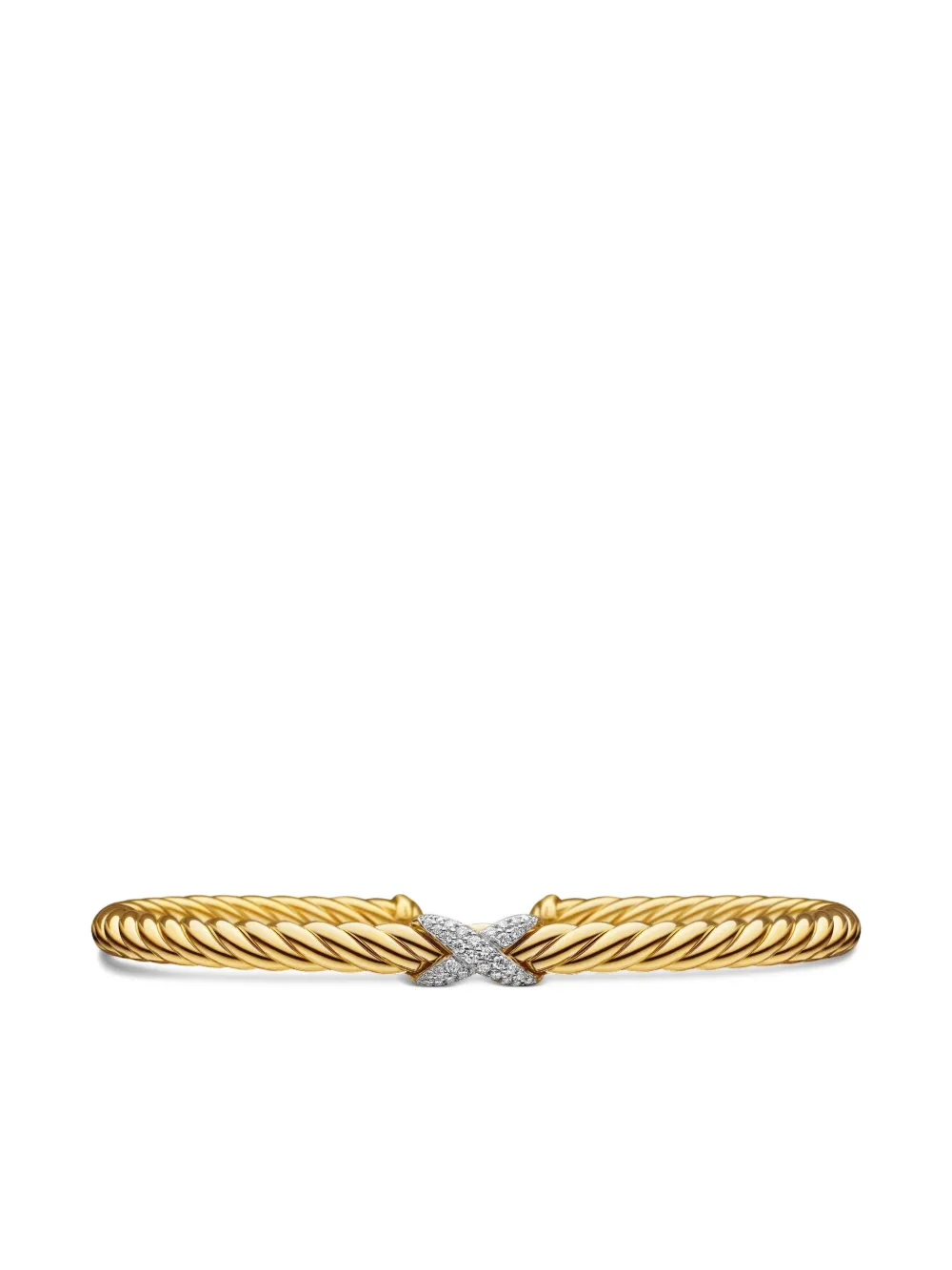 David Yurman X Cablespira Station ダイヤモンド ブレスレット 4mm 18Kイエローゴールド - David Yurman X Cablespira Station ダイヤモンド ブレスレット 4mm 18Kイエローゴールド -