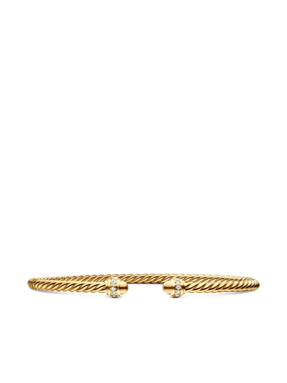 David Yurman 18kt yellow gold Classic Cablespira diamond bracelet (3mm) | Gold | Image 1