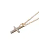 David Yurman 18kt yellow gold Cable Collectibles diamond cross pendant necklace