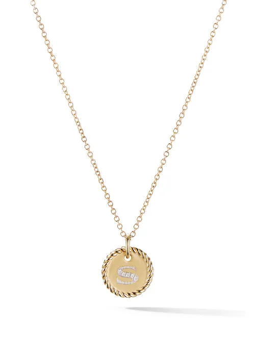 Collier en 18ct à pendentif Initial S serti de diamants - David Yurman - Modalova