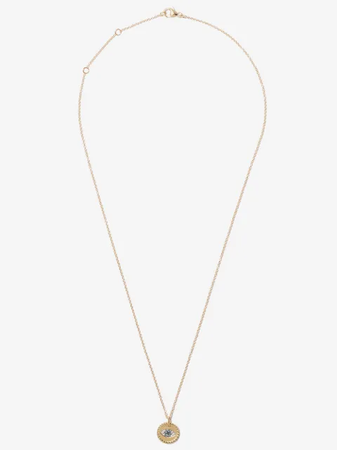 David Yurman 18kt yellow gold Cable Collectibles Evil Eye sapphire and diamond necklace