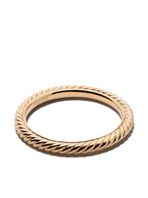 David Yurman 18kt yellow gold Cable Collectibles stack ring