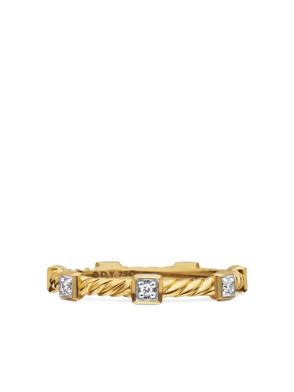 David Yurman Cable Collectibles ダイヤモンド リング 2mm 18Kイエローゴールド - ゴールドトーン David Yurman Cable Collectibles ダイヤモンド リング 2mm 18Kイエローゴールド - ゴールドトーン