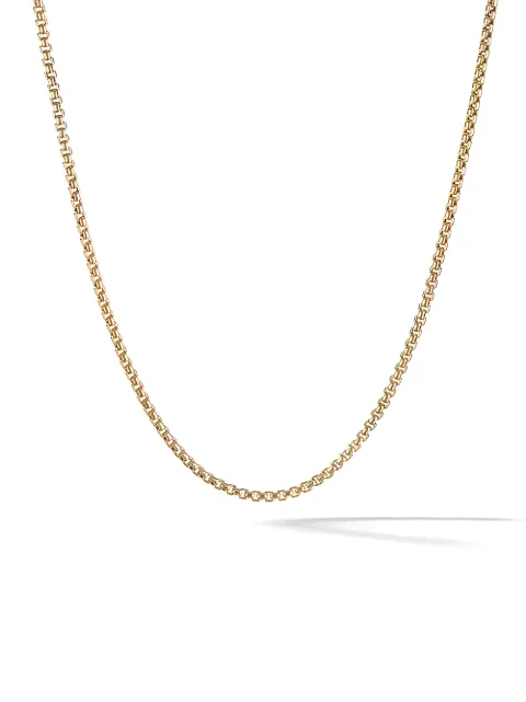 David Yurman 18kt yellow gold Box Chain Slider necklace (1.7mm)