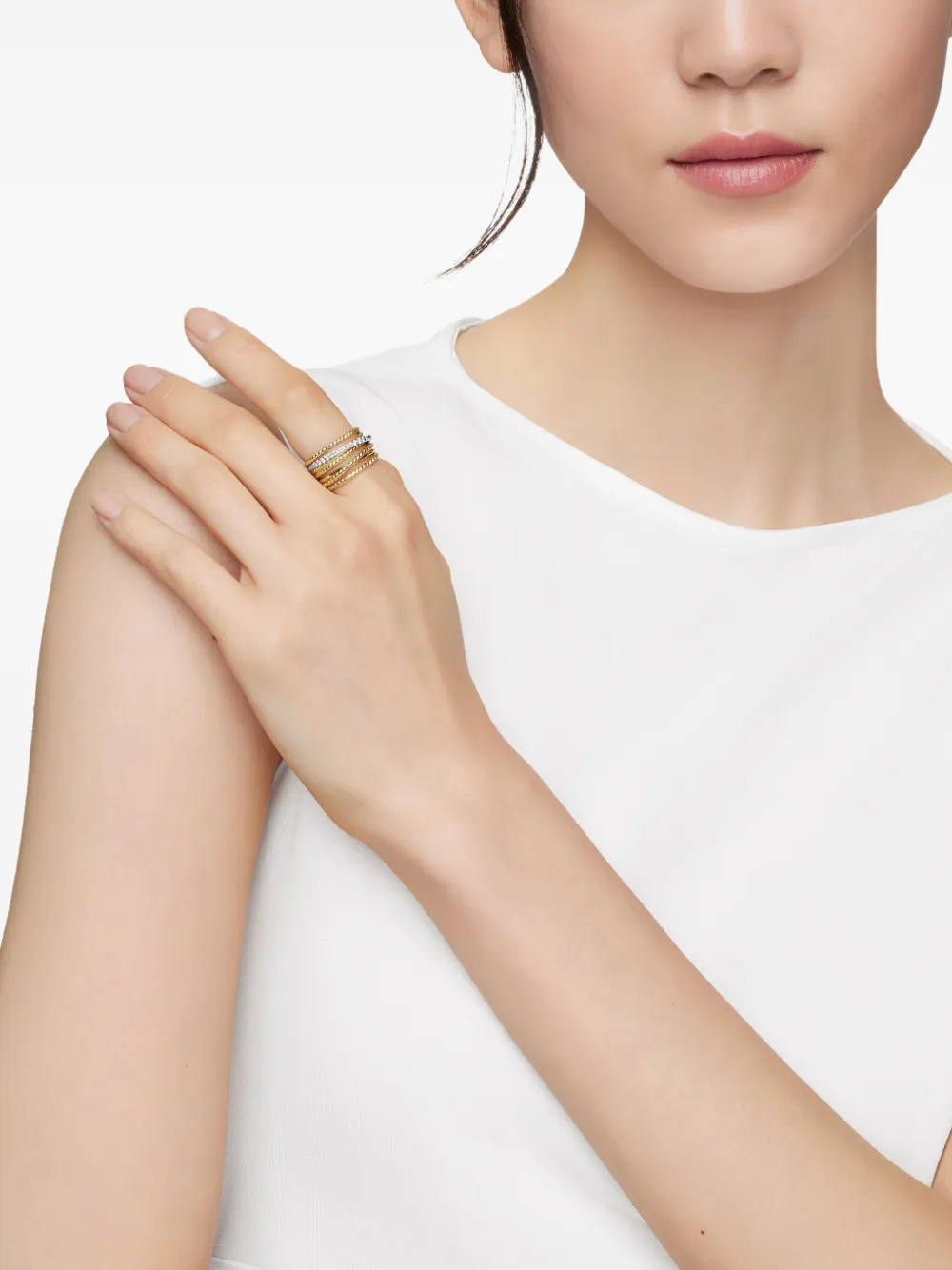 David Yurman 18K黄金 Crossover 钻石戒指（12毫米） | Image 2
