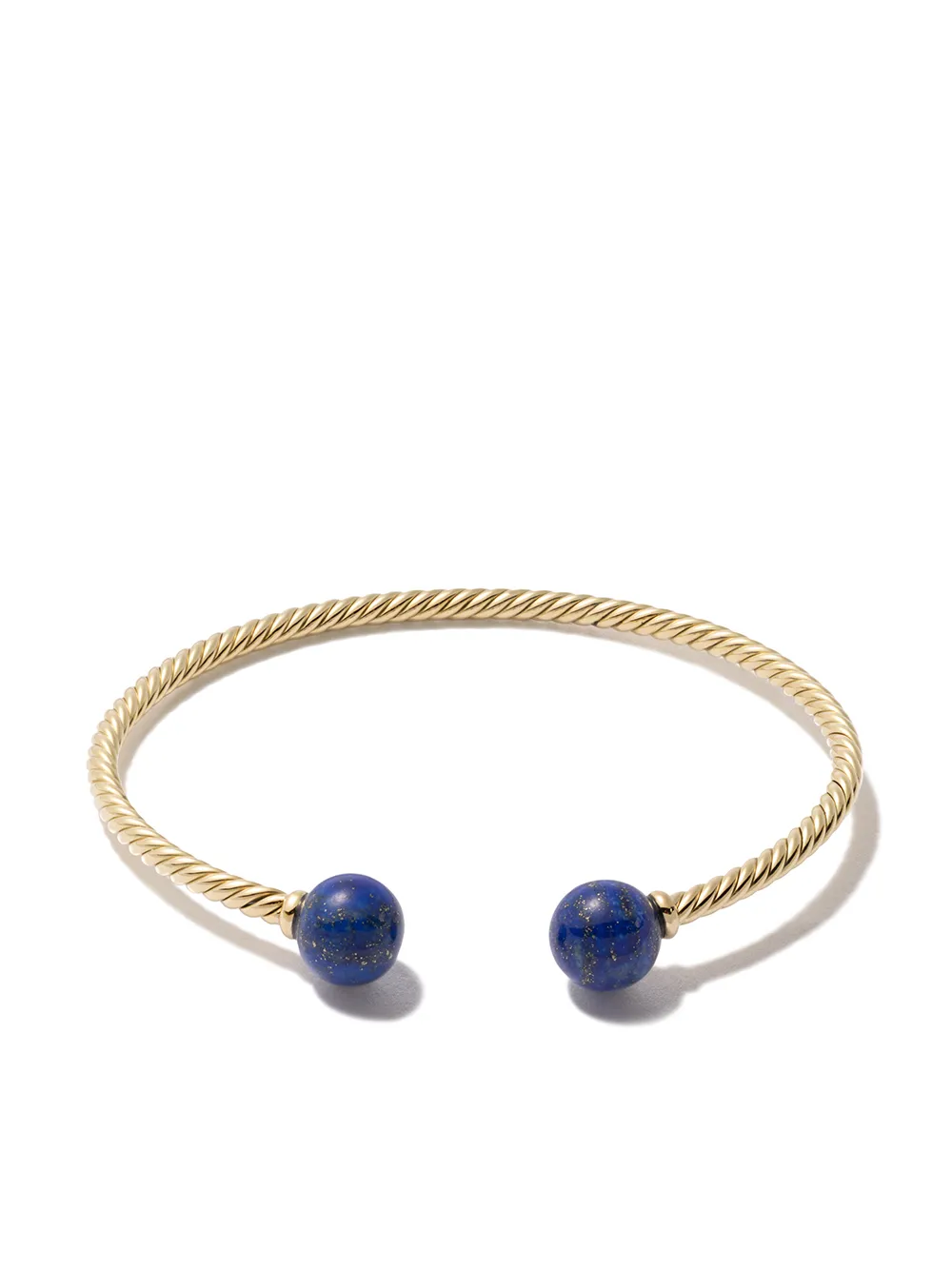 

David Yurman 18kt yellow gold Solari lapis lazuli bead cuff bracelet - 88BLA