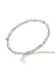 David Yurman 18kt white gold Stax diamond chain link bracelet