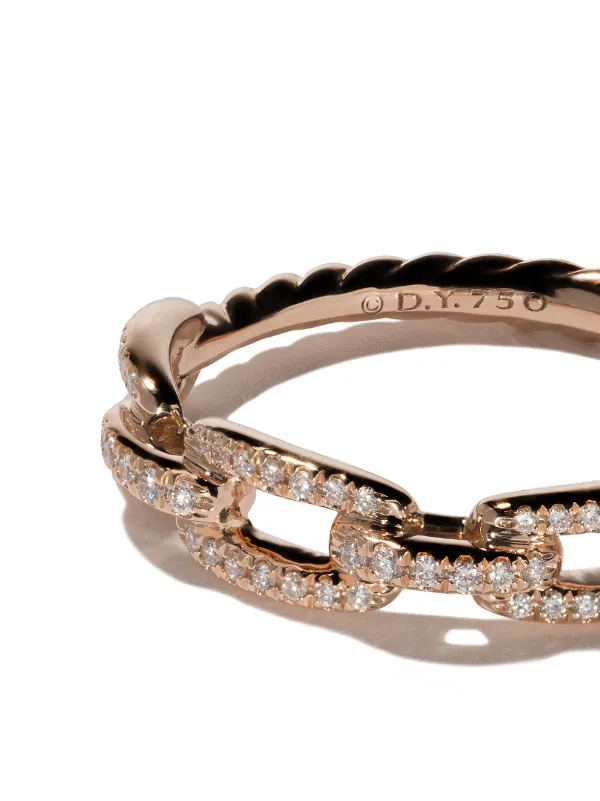 David Yurman 18kt Rose Gold Stax Single 