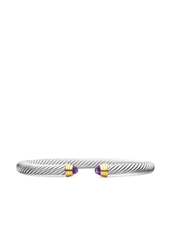 David Yurman 14kt Yellow Gold and Sterling Silver Classic Cable Bracelet (5mm)