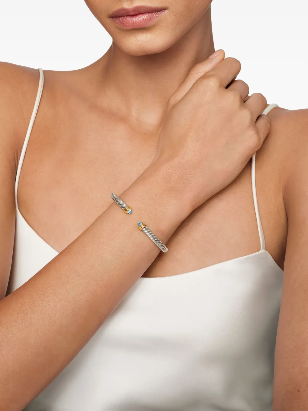  David Yurman 14kt Classic Cable Gelbgold  Und Sterlingsilberarmband 5mm 