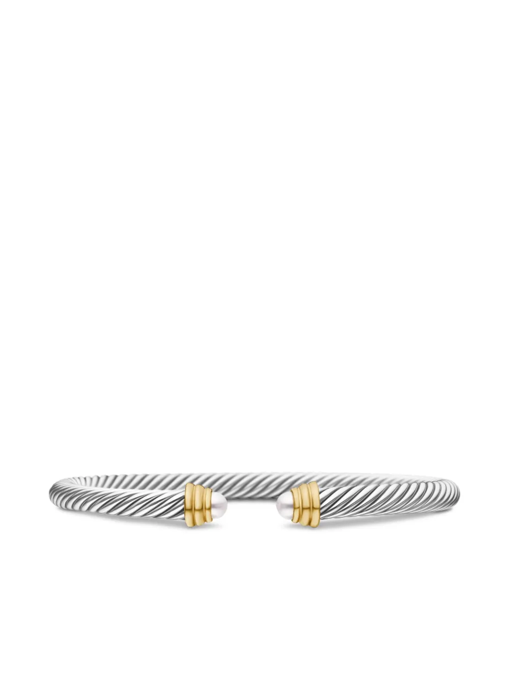 David Yurman Classic Cable ブレスレット 5mm 14Kイエローゴールド&スターリングシルバー - シルバートーン David Yurman Classic Cable ブレスレット 5mm 14Kイエローゴールド&スターリングシルバー - シルバートーン