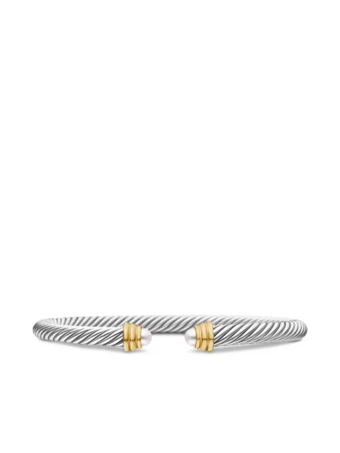 David Yurman 14kt yellow gold and sterling silver Classic Cable bracelet (5mm)
