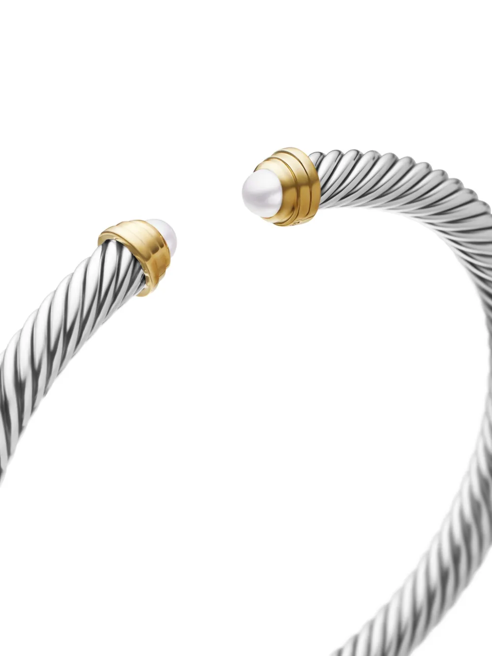 14kt Yellow Gold And Sterling Silver Classic Cable Bracelet (5mm)