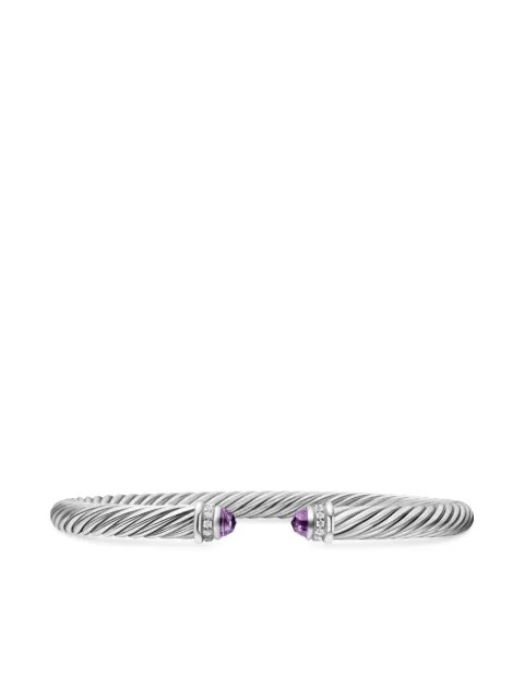 David Yurman sterling silver Classic Cable diamond bracelet (5mm)