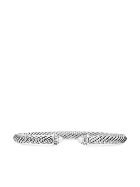 David Yurman sterling silver Classic Cable diamond bracelet (5mm)