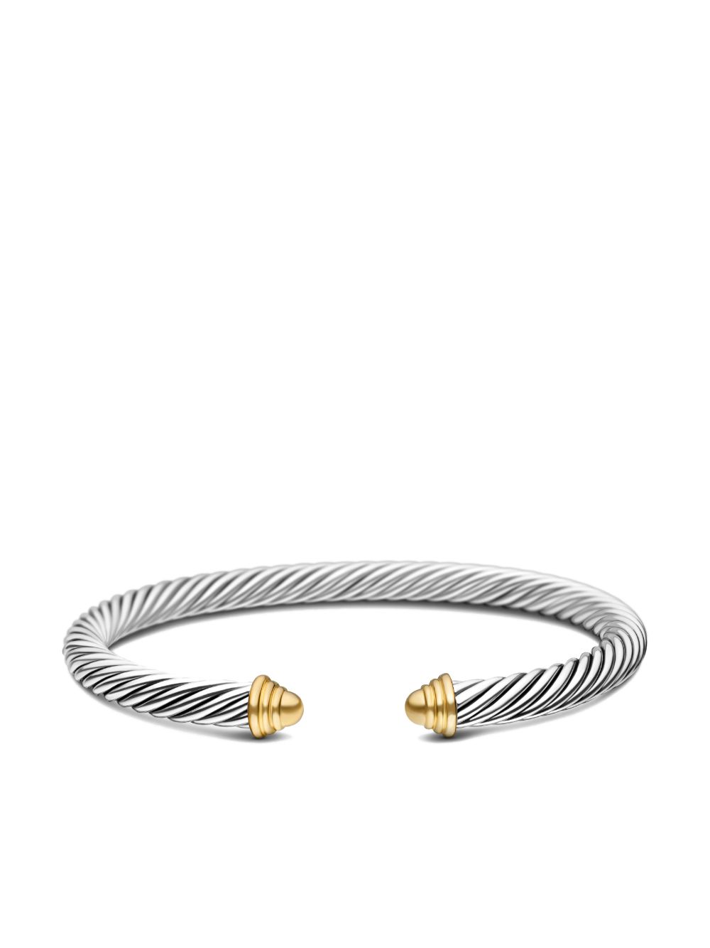 David Yurman 14kt yellow gold and sterling silver Classic Cable bracelet (5mm)