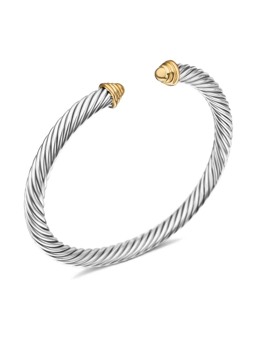 David Yurman 14kt yellow gold and sterling silver Classic Cable bracelet (5mm)