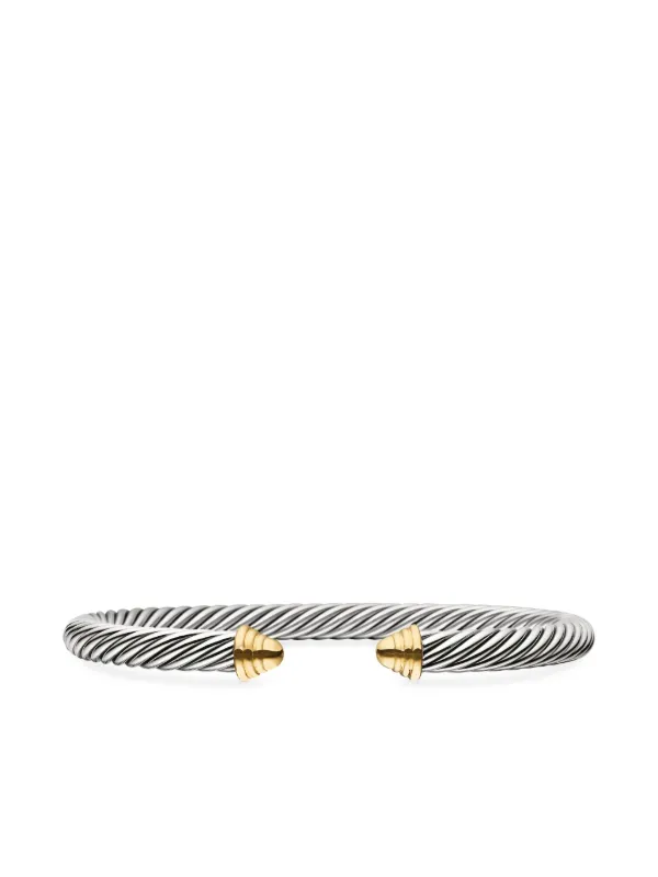David Yurman 14kt Yellow Gold And Sterling Silver Classic Cable